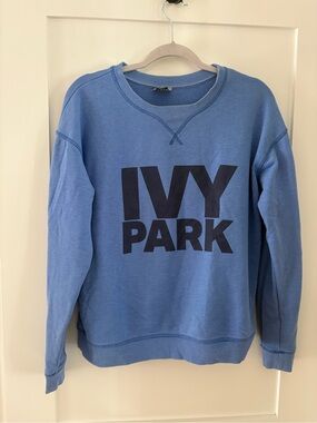 Ivy Park blue sweatshirt comfortable cozy everyday athleisure size medium